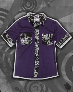m_Men's Short Sleeves Polo with Printed Front Pockets and Sleeve Hem P1595