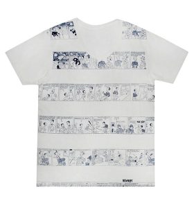 m_His&Hers white striped graphic tees P695 mens