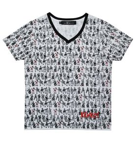 m_men's all over printed vneck tee P695 m_men's all over printed vneck tee P695