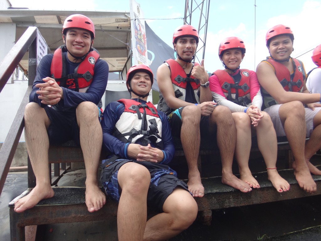 Wakeboarders in line