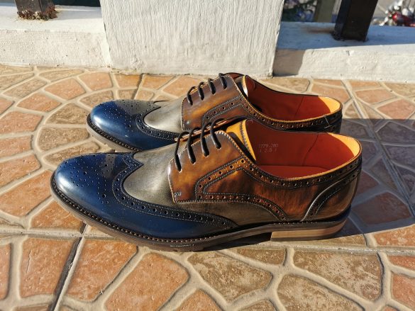 Holiday Men’s Fashion: Colorsty Denim Blue and Natural Brown Brogue ...